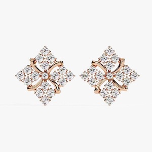 Haute sur demande 18k plaqué or en gros fantaisie petites boucles d'oreilles en or dames boucles d'oreilles conceptions pour les filles de fête - Product Image 1