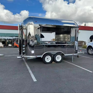 Remolque de carro de comida móvil abierto de doble cara para fruta, leche, agua, nueces, maíz - Product Image 1