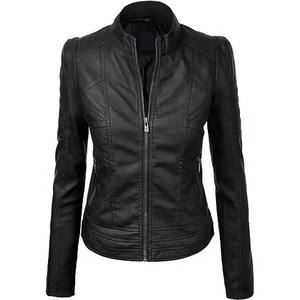 GAF Nuevo transpirable Último diseño Mujeres Chaquetas de cuero de moda Alta calidad Mujeres Fábrica al por mayor Chaqueta de cuero para damas - Product Image 5