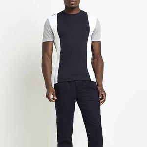 Hommes 2023 Simple col rond à manches courtes décontracté graphique bloc sweats hauts t-shirts pour hommes t-shirt régulier - Product Image 2