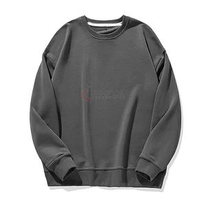 Pull en coton épais de haute qualité sweats unisexes surdimensionnés chauds avec logo personnalisé col rond streetwear pour hommes pour l'hiver - Product Image 1