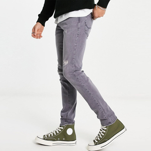 Vente en gros jeans baggy bleu personnalisé grande taille coréen vierge y2k droit ample jambe large denim jeans hommes pantalons pour hommes - Product Image 3