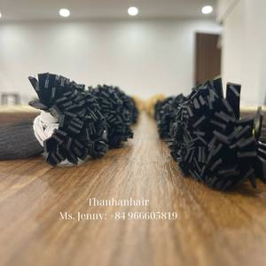 Extensions de cheveux à la kératine Extensions de pointes plates de couleur blonde Cheveux de très haute qualité prêts à expédier - Product Image 2