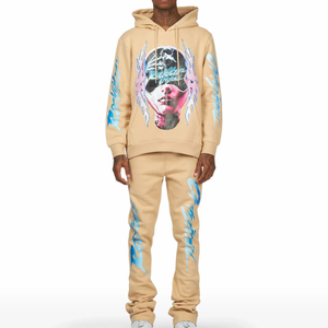 Offre Spéciale – Survêtement Homme en Coton Imprimé, Coupe Évasée, Logo Personnalisé, Hiver, Couleurs Unies, Respirant, Léger, Séchage Rapide - Product Image 1