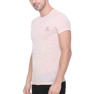 เสื้อยืดแขนครึ่งแขนสำหรับผู้ชายเสื้อยืดผ้าโพลีเอสเตอร์/ ผ้าฝ้ายดีไซน์ใหม่ถักลายพื้น220กรัมออกแบบโลโก้ได้ตามต้องการ - Product Image 2