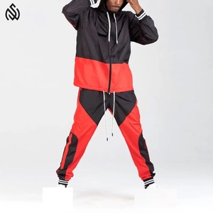 Men Clothing Custom 100%Polyester Zip up Jackets <b>Track</b> <b>Pants</b> Streetwear <b>Vintage</b> Sweat Suits Windbreaker Tracksuit - Product Image 1