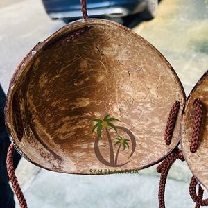 Estilo Hawaiano Coco Eco Brand Coconut Shell Bra Bikini Top para verano Luau Party Halloween Hawaiian Costume Accesorio - Product Image 4