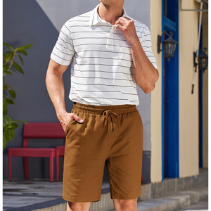 Drawstring Waistband Breathable <b>Men's</b> <b>Shorts</b> Summer Cotton <b>Shorts</b> with Pockets Casual <b>Short</b> with <b>Elastic</b> - Product Image 4