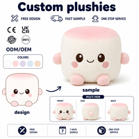 Peluche personnalisée originale en forme de guimauve grillée, mignonne et douce, poupée alimentaire en peluche, OEM ODM, peluches Kawaii