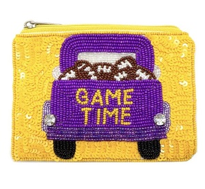 Monedero de Verano con Cuentas Estilo Preppy, Bolso Vintage para Mujer, Cartera de Moda con Bordado, Cadenas, Flores, Letras Decorativas, Cierre de Cremallera y Botón - Product Image 3