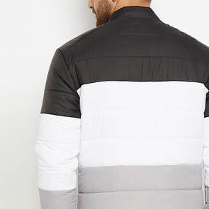 Vestes pour hommes en polyester/spandex de haute qualité, à blocs de couleur, avec col montant, design imprimé personnalisé, imperméables et respirantes - Product Image 5