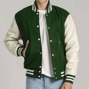 OEM <b>Baseball</b> <b>Bomber</b> <b>Jacket</b> Embroidery Design Men's College Varsity Outerwear Letterman <b>Jacket</b> - Product Image 2