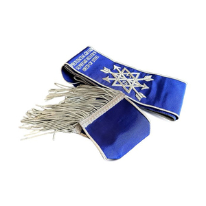 Orden de bajo precio del monitor secreto Arco provincial de faja de acero Bordado personalizado Faja masónica para uniforme - Product Image 1