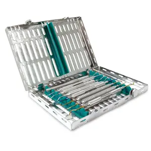 Diş otoklav sterilizasyon kaset raf kutu tepsisi 6,10 aletleri paslanmaz çelik yeniden kullanılabilir paslanmaz çelik