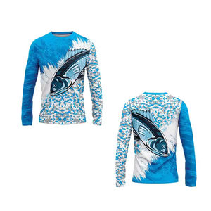 Vente en gros Chemises de pêche à manches longues pour hommes Vêtements de sport personnalisés Protection antibactérienne respirante Écran solaire en polyester - Product Image 1
