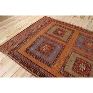 Alfombra Vintage, Alfombra Extra Grande de 6.46x11.6 pies, Alfombra de Lana Roja y Azul - Product Image 4