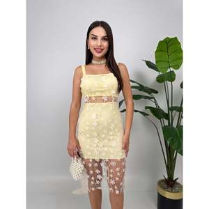 missJANELL Vestido midi elegante de tul floral rosa para mujer - Vestido de fiesta con superposición transparente 100% poliéster para ocasiones especiales, tallas S-XL - Product Image 4