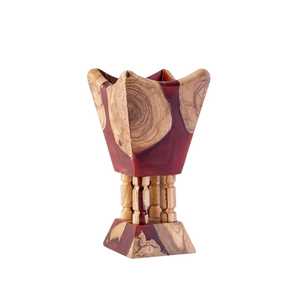 สีฟ้า Mubkhar ไม้เรซิ่น Bakhoor Burner Bakhoor Burner ไม้สําหรับงานแต่งงานของขวัญไฟฟ้าธูป Burner โดย Abi ต่างประเทศ - Product Image 4