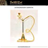 Chichas Farida Extraordinaire Sempatik 2022, ensemble de chichas miniatures en laiton égyptien laqué, design moderne élégant et luxueux, fabrication artisanale