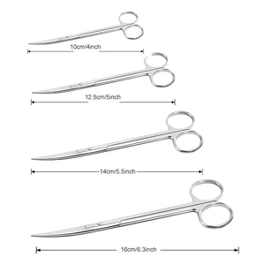 Tijeras de Disección Veterinaria, Hoja Curva de Precisión, Acero Inoxidable, Ajustables, Certificadas CE, para Uso Quirúrgico Animal - Product Image 4
