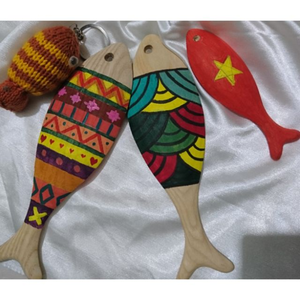 รูปปั้นปลาแกะสลักด้วยมือทำจากไม้สไตล์เวียดนามตกแต่งโต๊ะศิลปะติดผนังเครื่องประดับชายฝั่งสำหรับตกแต่งภายในรีสอร์ท - Product Image 4