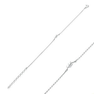 สร้อยข้อมือดีไซน์กิ่งใบเรขาคณิต งานฝีมือขายส่งจากตุรกี เครื่องประดับเงินแท้ 925 THEIA BRA-4505 สำหรับผู้หญิง - Product Image 5