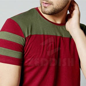 Venta al por mayor 100% algodón hombres camisetas casuales transpirables cómodas antiarrugas patrón sólido tejido de punto ropa de calle en blanco - Product Image 6