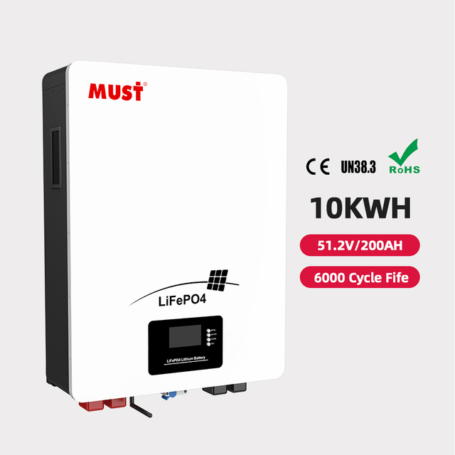 MUST Solar LiFePO4 Battery Pack 12V 51.2v 100AH 200AH 300AH 400AH Lithium Iron Phosphate Home Energy Storage System