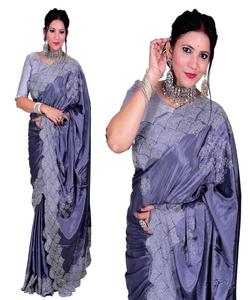 Auto conçu fête porter Designer soie brodé Saree avec chemisier pièce marché de gros bas prix en vrac Sari dames porter 500 Alphanumero - Product Image 5