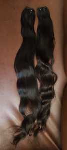 Extensions de cheveux indiens Remy de qualité supérieure, longues, couleur naturelle, 100 % cheveux d'un seul donneur, 100 % cuticules alignées, double trame cousue à la machine - Product Image 2