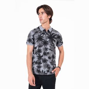 เสื้อยืดโปโลของผู้ชายทรงพอดีตัวผ้าโพลีเอสเตอร์แห้งเร็วเสื้อยืดพิมพ์ลายพิมพ์โลโก้แบบระเหิดสำหรับผู้ชาย - Product Image 1