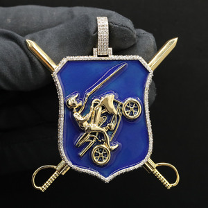 จี้ฮิปฮอปสแตนเลสประดับเพชร CZ เพชรประดับพรีเมี่ยมแบบกำหนดเอง - Product Image 4