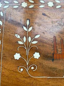 Wooden Traditional Design Bone Inlay Tray Elegant Handcrafted Serving Plate Decorative Home Centerpiece Multi Use Stylish - Product Image 3