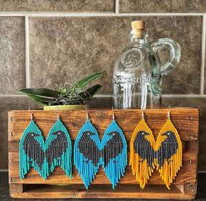 Pendientes de Moda con Flecos de Alta Calidad y Diseño Moderno, Pendientes de Cuentas de Vidrio para Mujer para Fiestas - Product Image 5