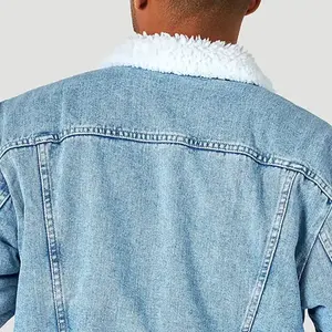 Chaqueta vaquera azul de invierno de alta calidad para hombre, venta al por mayor, estilo clásico resistente hecho a medida para uso diario - Product Image 5