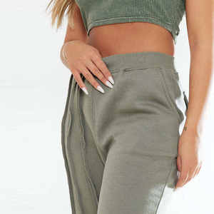 Pantalones Deportivos Acampanados para Mujer, de Lona, para Invierno, Talla Personalizada, Joggers con Cintura Elástica, Estilo Casual, Corte Regular - Product Image 5