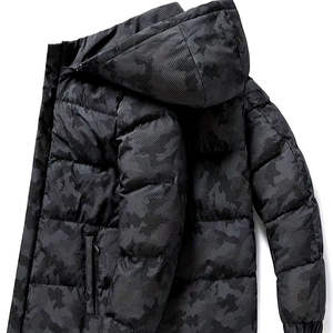 Chaqueta Acolchada Personalizada de Alta Calidad para Hombre, Último Estilo Casual, Diseño de Burbujas, Larga, Delgada, Impermeable, Transpirable, con Capucha - Product Image 1