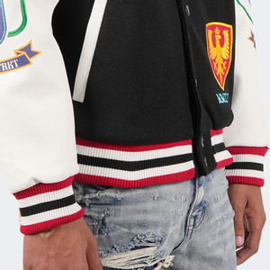 Chaqueta Universitaria de Béisbol Estilo Letterman de Primera Calidad para Hombre, Corte Regular con Parche Bordado, Precio al por Mayor - Product Image 6