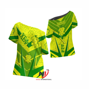 T-shirts à épaules dénudées en polyester jaune Jersey de coton manches courtes respirant chi Phi Beta brodé Divine Nine T-Shirts - Product Image 2