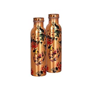 Bouteille en cuivre pur de qualité supérieure pour le yoga de la salle de sport et la bouteille d'eau de bureau en cuivre pur meilleur fabricant de santé de l'Inde - Product Image 1