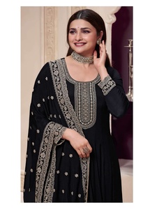 Designer Fantaisie Chinon Avec Broderie Salwar Costume Femme Fabricant De Mode Au Taux Le Plus Bas - Product Image 2