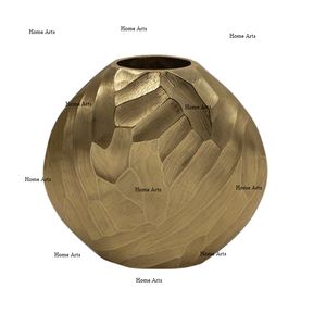 Ensemble de 2 tailles différentes vase à fleurs en laiton nouvelle conception vase à fleurs de forme ronde pour accessoires de décoration de mariage - Product Image 6