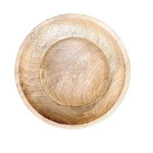 Cuenco de madera rústico hecho a mano para el hogar y la Oficina Cuenco de madera personalizado para uso al por mayor y de exportación para decoración de restaurante - Product Image 3