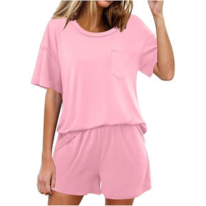 Conjunto de 2 Piezas para Mujer, Shorts y Camiseta de Verano, Estilo Urbano, Transpirable, Oferta 2026 - Product Image 1