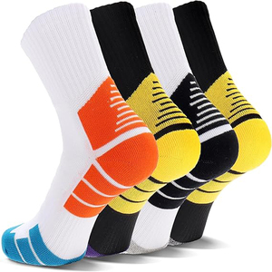 Calcetines Deportivos de Baloncesto, Golf y Fútbol, Color Blanco, Negro y Naranja, con Amortiguación, para Hombre y Mujer, Primavera 2026 - Product Image 4