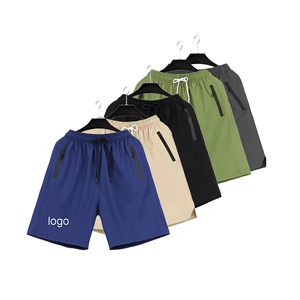 Wholesales Price Polyester Quick Dry Running Sports Shorts For Men With Pocket Zipper - Product Image 6