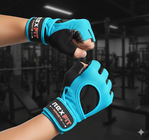 Guantes de Gimnasio de Medio Dedo de Material Fresco Más Vendidos, Guantes Transpirables con Soporte para Muñeca para Gimnasio, Guantes de Levantamiento de Pesas Resistentes Unisex - Product Image 1