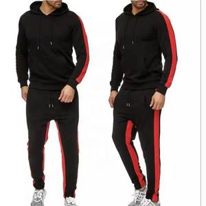 Unisex Custom Oversized Stripe Hoodie Sweatpants Set Hot <b>Sale</b> Breathable Heavyweight Track Suits for <b>Spring</b> Fall Winter Sports - Product Image 2