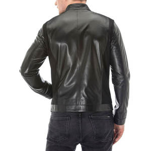 Men's Casual High Quality Winter Leather Sportswear <b>Jacket</b> Customized Logo <b>Slim</b> <b>Fit</b> with Stand Collar Custom Size Fleece Lining - Product Image 4