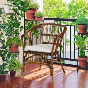 Merly <b>Armchair</b> Stylish Comfortable Tufted Rattan Leisure Chair with Unmatched Support Modern Design for Bedroom Relaxation - Product Image 1